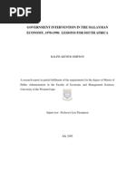Download Government Intervention in the Malaysian Economy 1970-1990 by xuan123 SN27637298 doc pdf