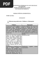 Avaliação URI - Homeopatia - Ian