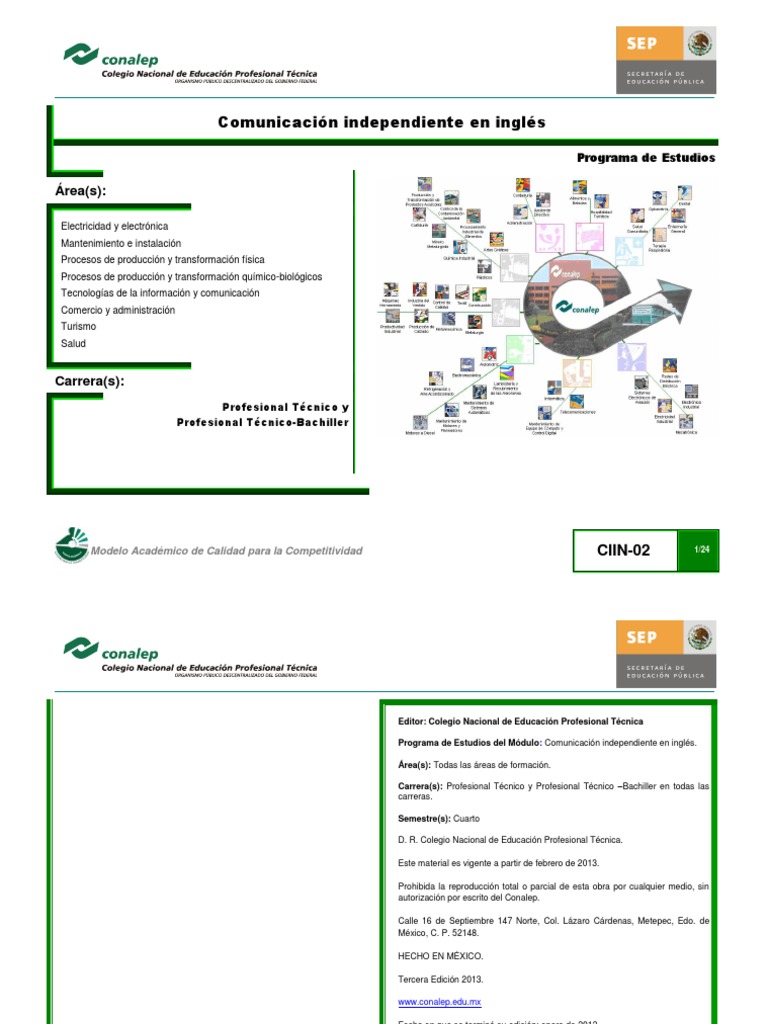 Secuencia Curricular Concentracin En Inglslingstica Y