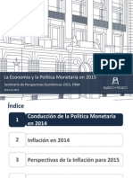 AgustinCarstens La Economía y La Política Monetaria en 2015