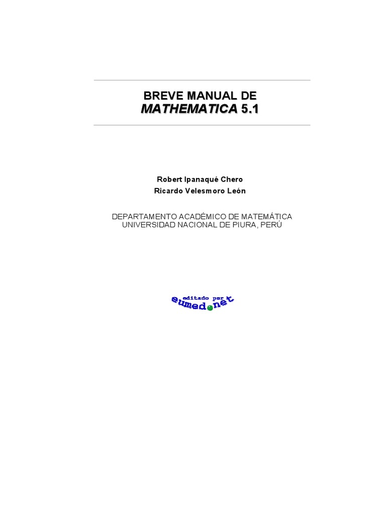 Manual Mathematica | PDF | Pi | Soporte