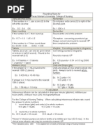 Dosage Rounding Rules for Nursing | PDF | Chemistry | Dose (Biochemistry)