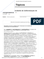 Instauração de Incidente de Uniformização de Jurisprudencia