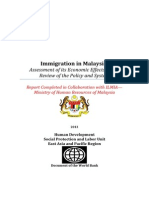 Immigration in Malaysia: Assessment of its Economic and Social Impacts
