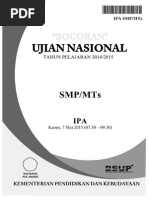 Bocoran Soal UN IPA SMP 2015