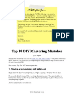 10 DIY Mastering Mistakes
