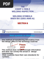 TWI Cswip 3.1wis 5 Welding Inspection Welding Symbols BSEN ISO 22553 /AWS A2