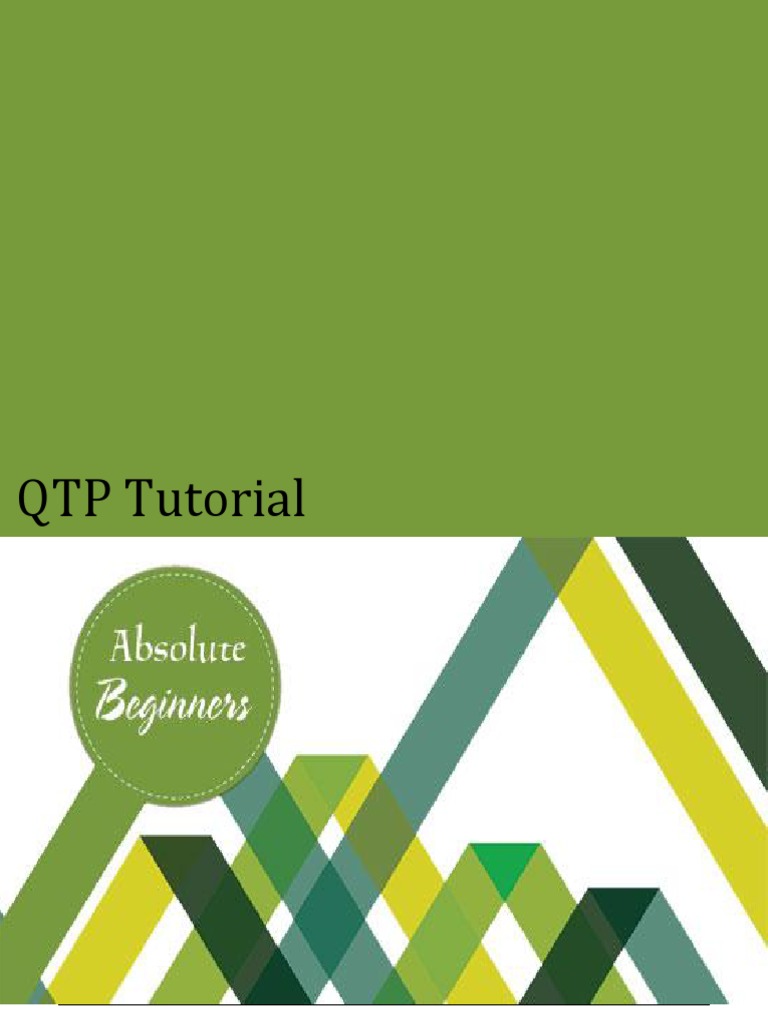 QTP Tutorial | PDF