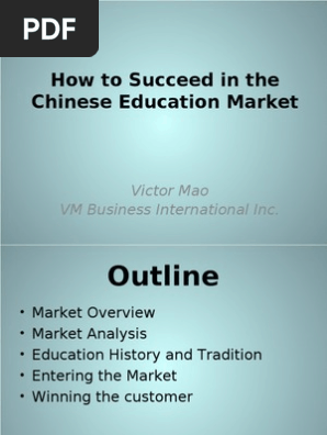 How to Succeed in the Chinese Education