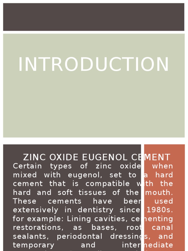Zinc Oxide Eugenol Cement Zinc Oxide Dental Implant
