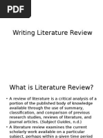 Writing Literature Review