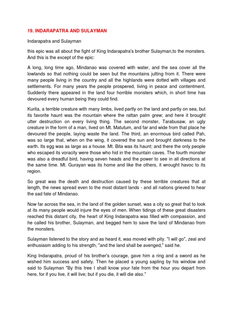 Indarapatra and Sulayman | PDF | History