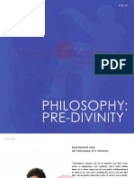 Philosophy Pre Divinity