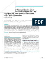 H. pylori Eradication Improves Remnant Gastric Ulcer and Decreases p53 Expression