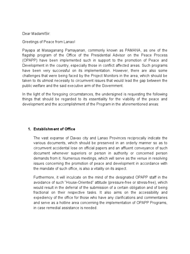 Justification Letter | PDF | Government | Justice