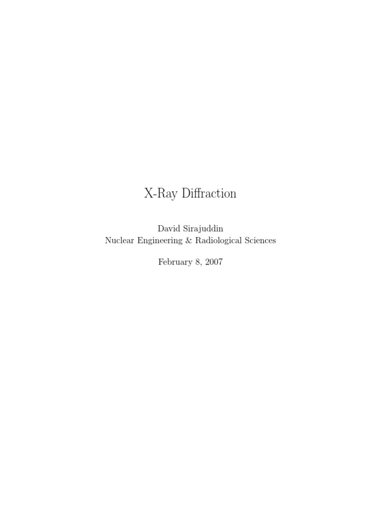 X-Ray Diffraction Analysis of Penny | PDF | Science & Mathematics