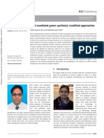 Plant Mediated Green Synthesis Modif