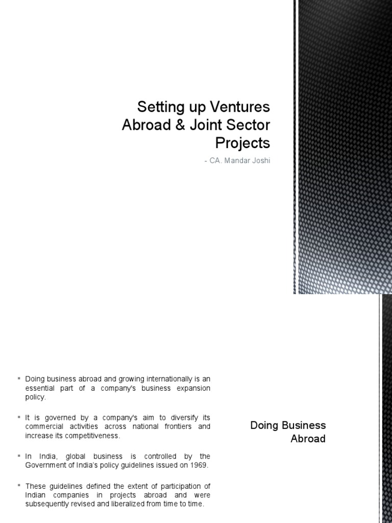Joint Sector Ventures in India | PDF | Public–Private Partnership ...