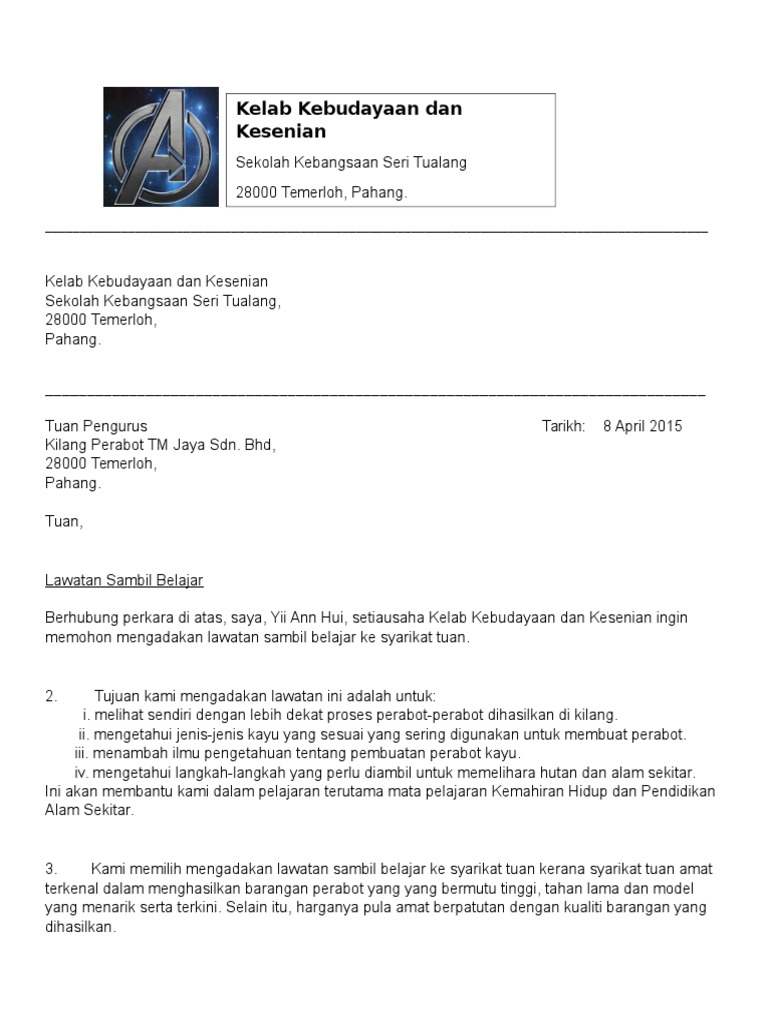 Surat Rasmi | PDF