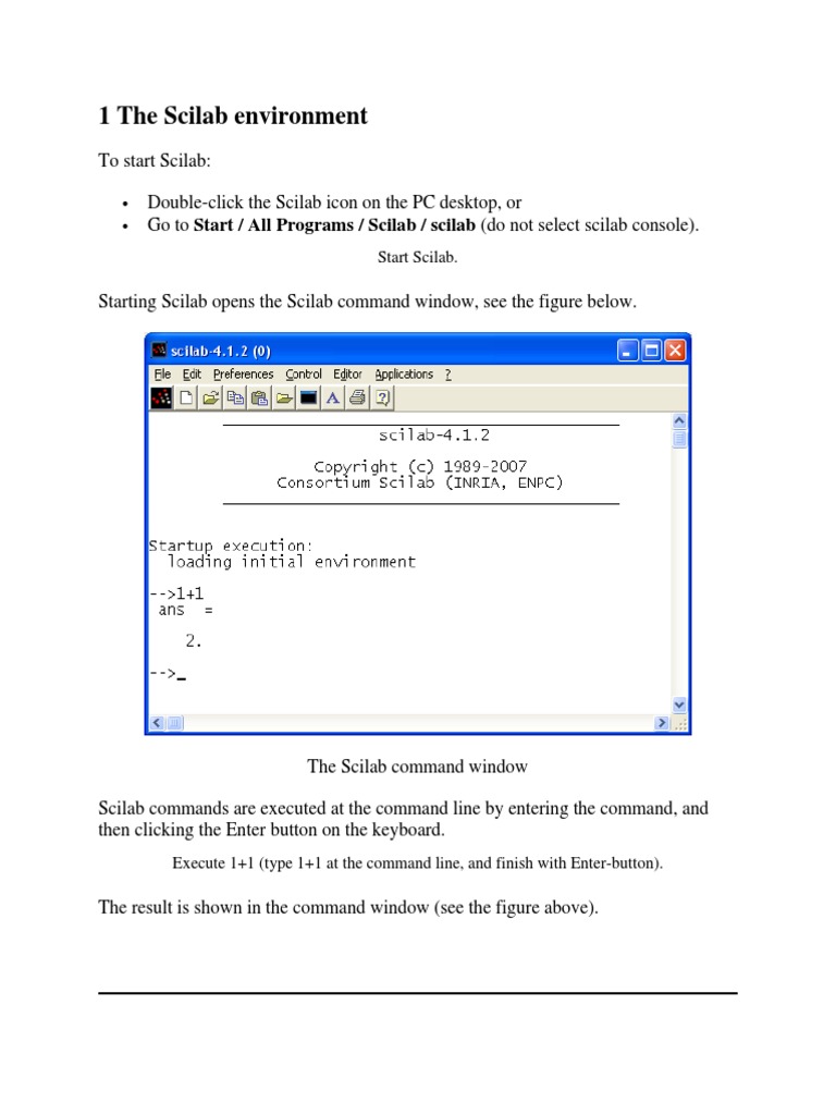 Scilab Basics | PDF | Matrix (Mathematics) | Array Data Structure