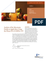 Analysis of The Mycotoxin Patulin in Apple Juice Using The Flexar FX-15 UHPLC-UV