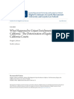 What Happened To Unjust Enrichment in California - The Rapid Deterioration of Equity in The California Courts