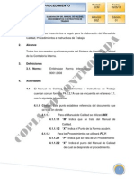 Elaboración de Manual, Procedimientos e Instructivos