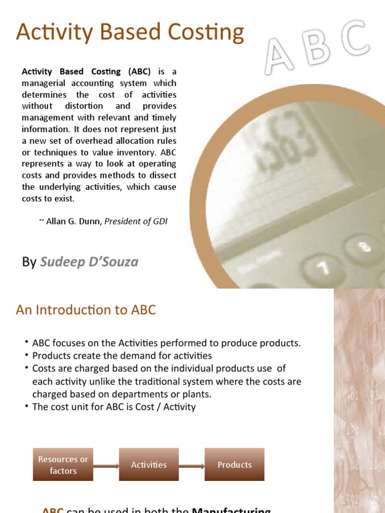 Understanding Activity Based Costing | PDF | Cost Accounting | Cost