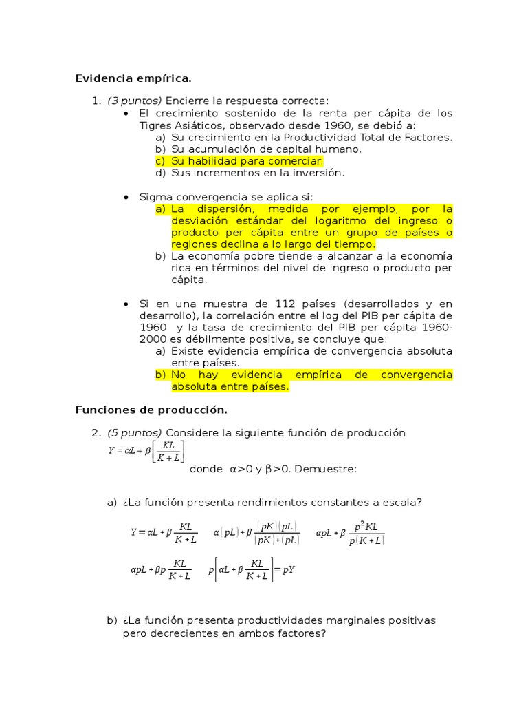 Ejercicios Resueltos de Macroeconomia - Solow | PDF | Desarrollo economico  | Crecimiento económico