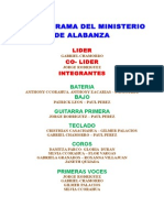 Organigrama Del Ministerio de Alabanza