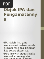 Objek IPA Dan Pengamatannya