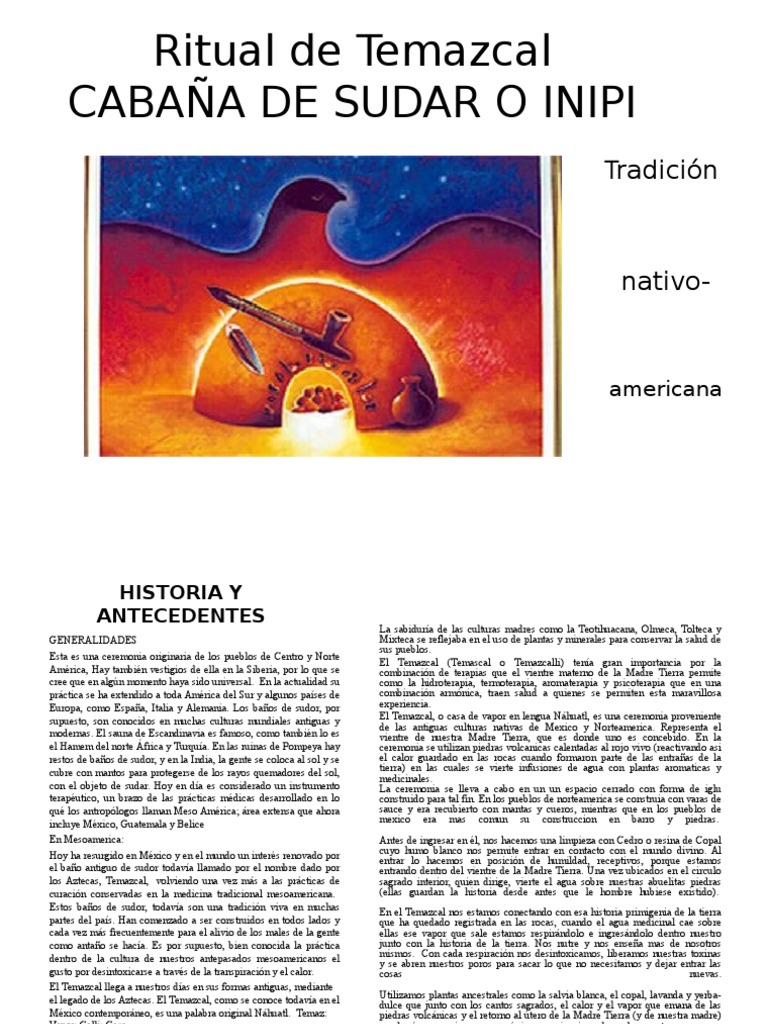 Beneficios y Origen del Temazcal | PDF | Mesoamérica | Calor