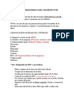 Informacion Requerida Para Trámites Por Sisproter