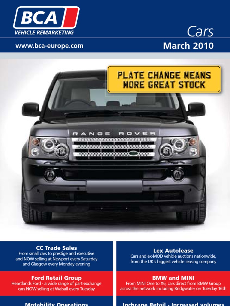 British Car Auctions March 2010 PDF Used Car Auction