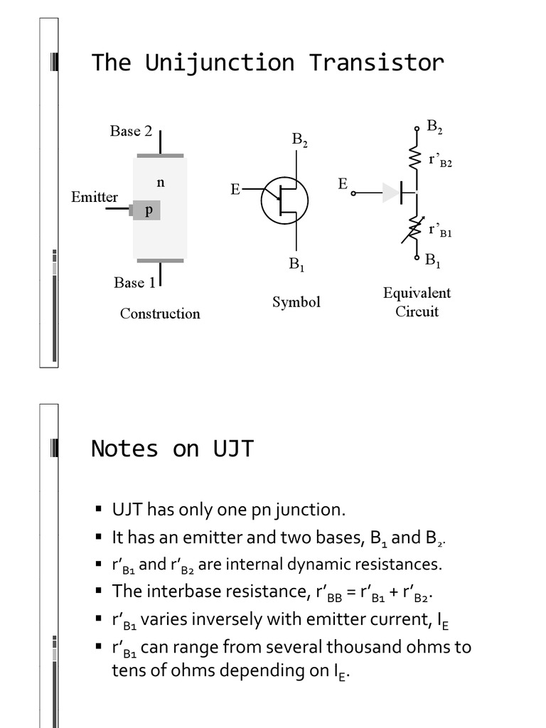The Unijunction Transistor PDF Electric Power Electrical Components