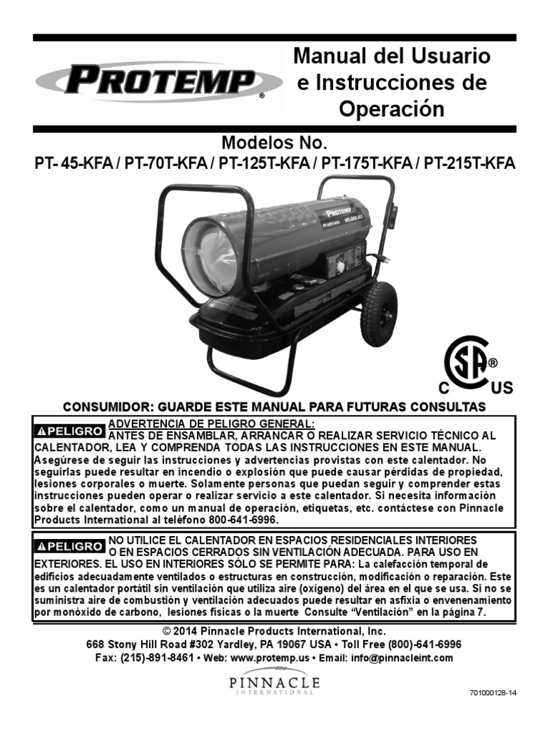 ProTemp - Manual de usuario - KFA | Monóxido de carbono | Caldera