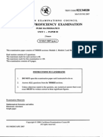 Cape Pure Mathematics Paper 2 2007 PDF