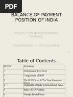 Download Balance of Payment Position of India by vinodsurendran SN27660380 doc pdf