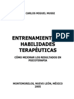 Entrenamiento en Habilidades Terapeuticas-Dr. Carlos Miguel Mussi