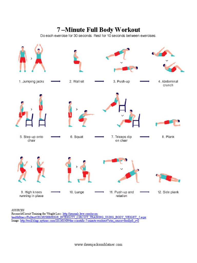 7-Minute Full Body Workout Guide | PDF