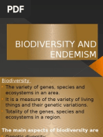 Biodiversity and Endemism