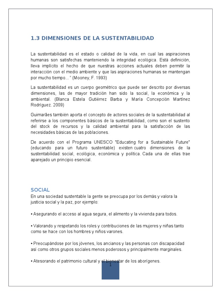 1.3 Dimensiones de La Sustentabilidad Infoooo