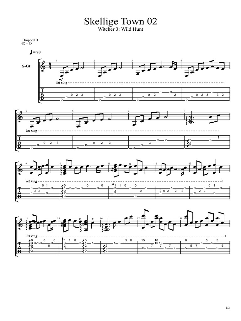 Witcher 3: Skellige Music Notes | PDF