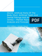 World: Artificial Parts of The Body (Excl. Artificial Teeth and Dental Fittings and Artificial Joints) - Market Report. Analysis and Forecast To 2020