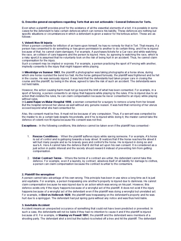 Torts | PDF | Conversion (Law) | Defamation
