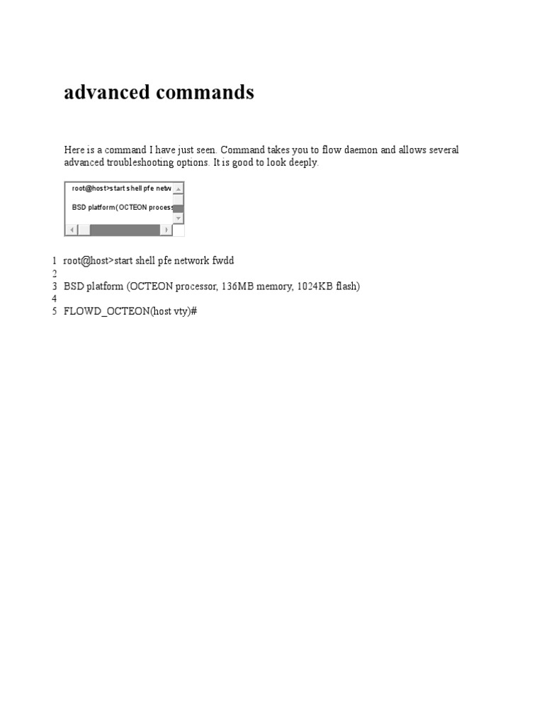 Advanced Troubleshooting Commands Guide | PDF