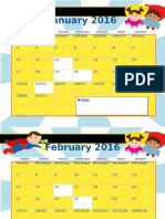 22016 Superhero Calendar016 Superhero Calendar