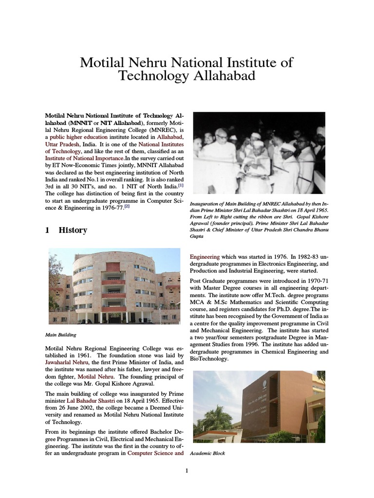 MOTILAL NEHRU NATIONAL INSTITUTE OF TECHNOLOGY RANKING IN INDIA intelligence overview