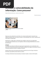 Ameaças e Vulnerabilidades Da Informação
