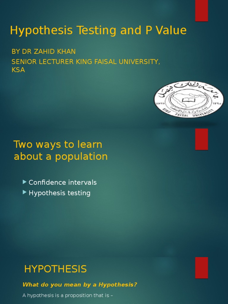 Hypothesis Testing and P-Values Explained | PDF | Type I And Type Ii ...